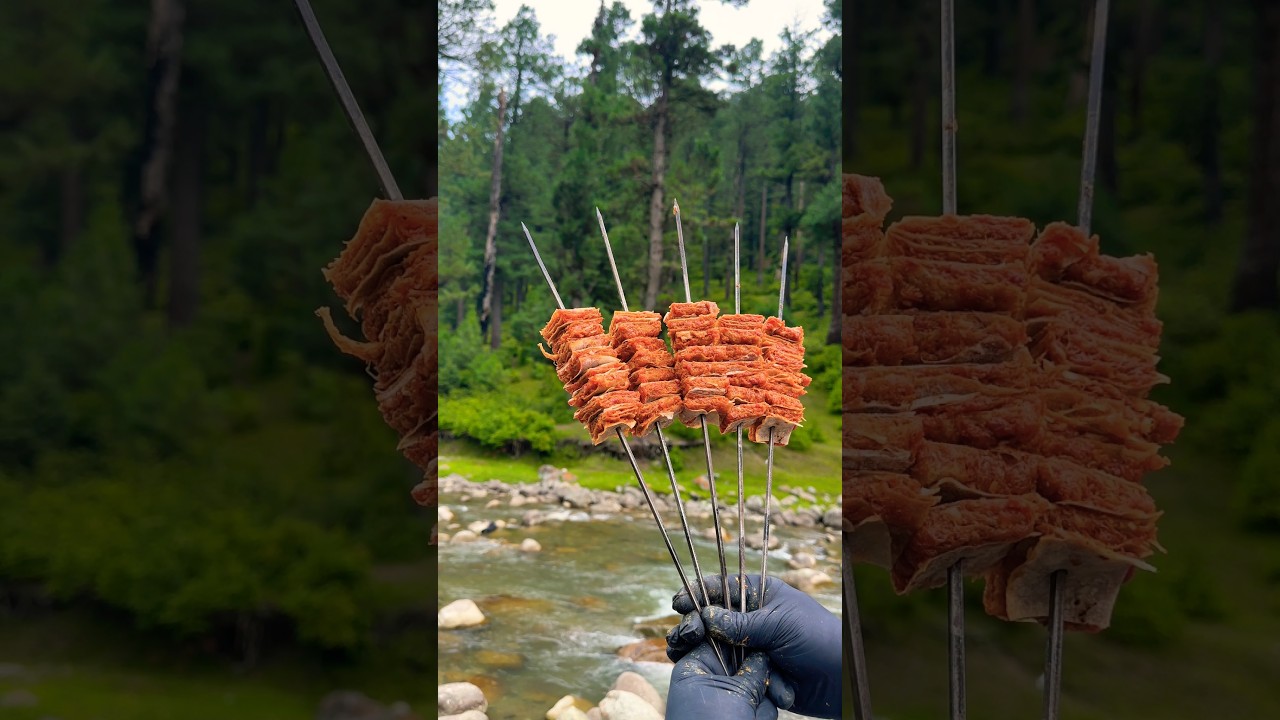 🌶 🔥 Hot n Spicy Jungle Kebabs - wild silence and pure smoky madness.  #outdoorcooking #kebab #spicy