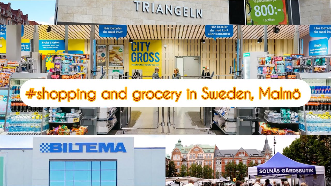 Shopping and grocery in Sweden 🇸🇪 | Malmö | city gross | triangeln mall | biltema | orient food