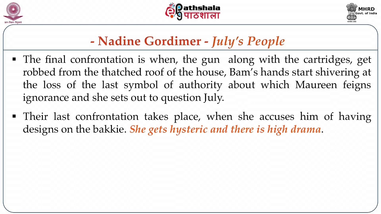 Nadine Gordimer: July’s People
