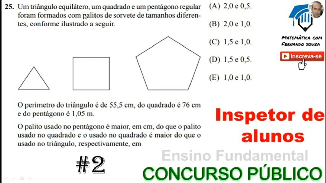 Inspetor de alunos Questões de Concurso Público - Matemática - aula 2