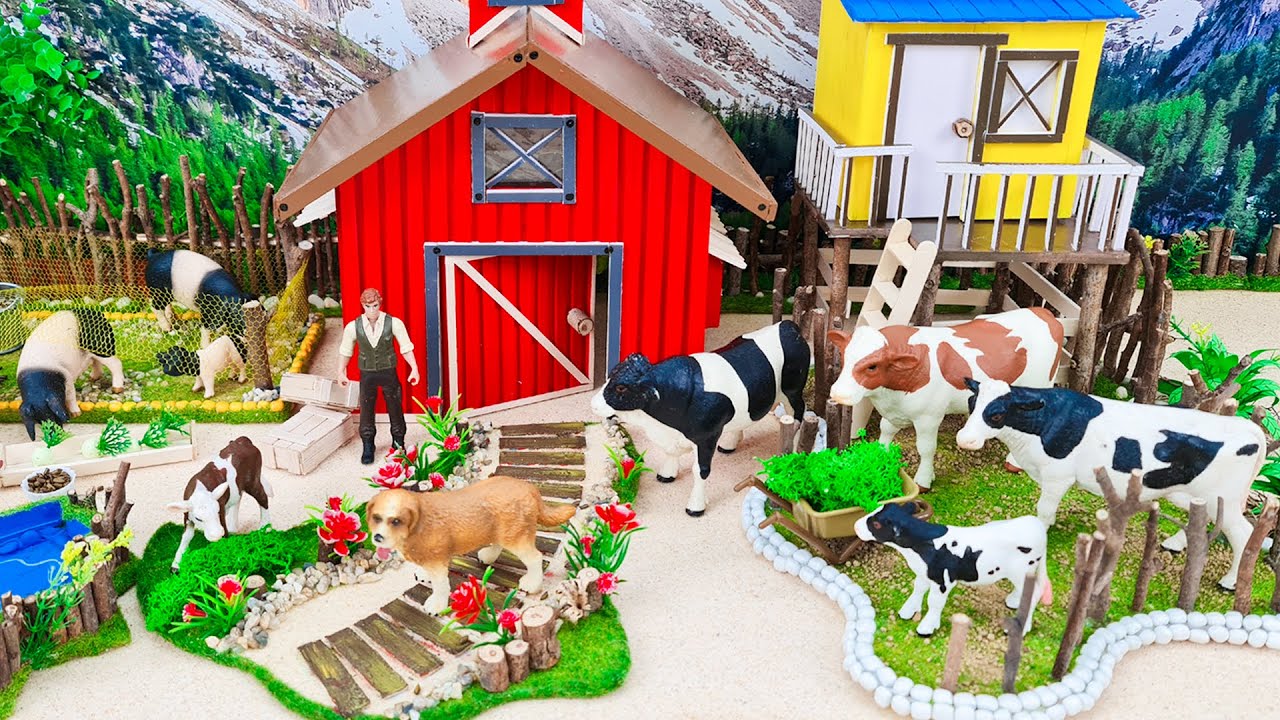 31 Minutes Satisfying with Unboxing Farm Barn Playset, Cattles Toys Collection | Animal Sounds ASMR