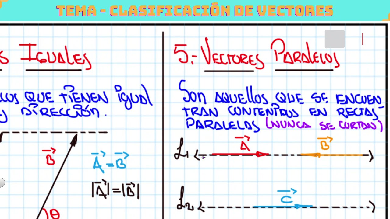 CLASIFICACIÓN DE VECTORES