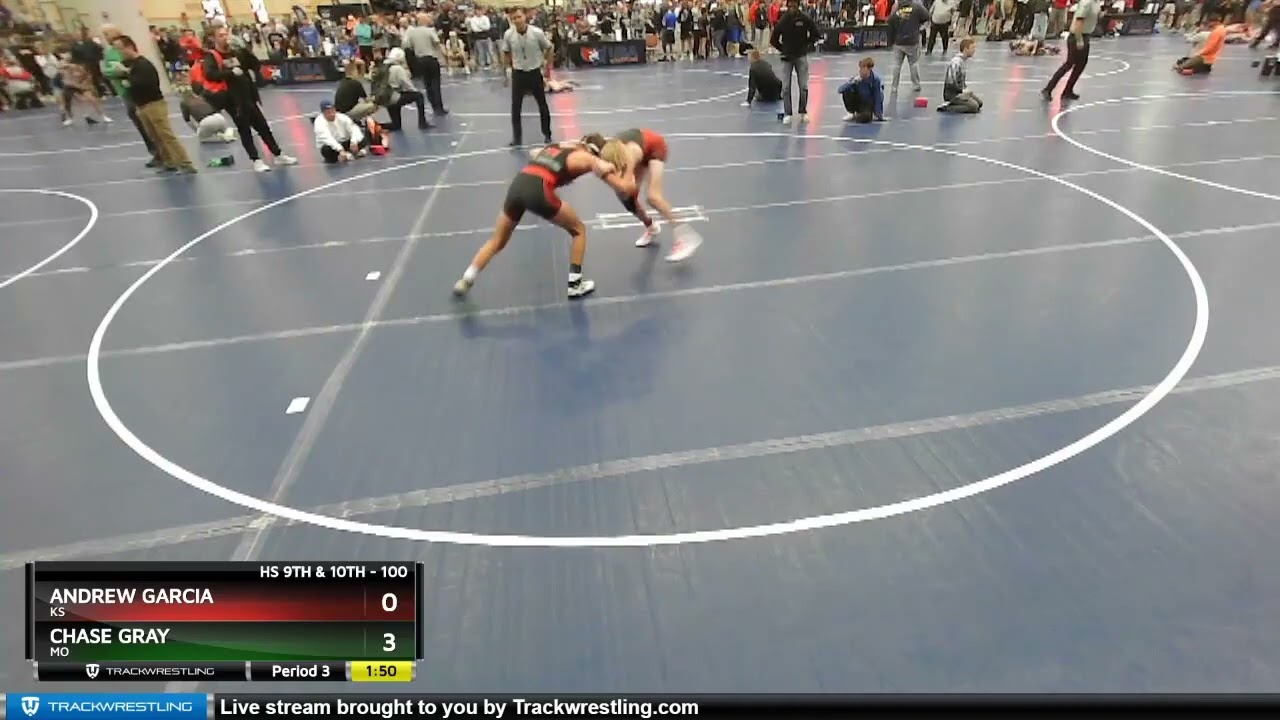 100 Lbs Champ. Round 1 - Andrew Garcia, KS Vs Chase Gray, MO D862