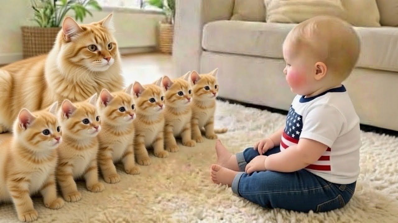 You Won’t Believe This! 1 Year Old Baby’s Reaction to His Cat 🐱❤️ (Caught on Phone!)