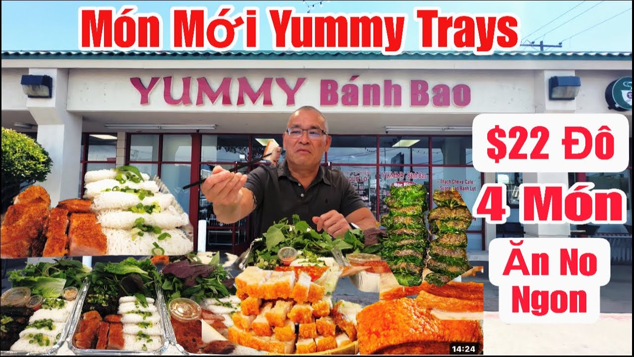Yummy Có món mới,4 món chỉ $22 Đô heo quay bò lá lốt bánh hỏi và rau 🤙