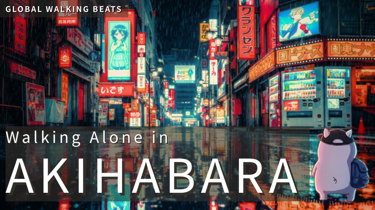 Walking Alone in Akihabara, Tokyo at Night – Electronic Labyrinth Lo-fi / Jazz Beats