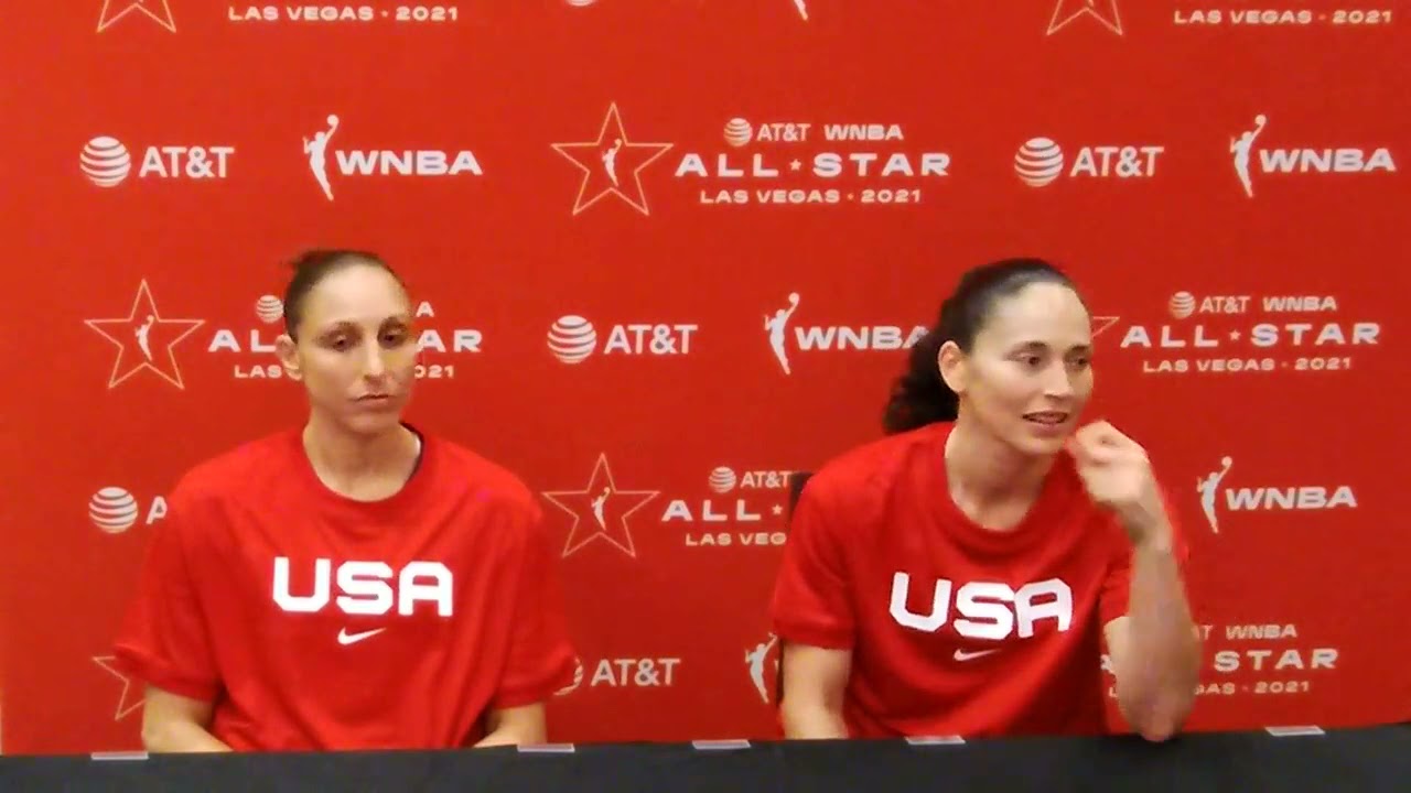 TEAM USA POST WNBA ALL STAR GAME:  Sue Bird & Diana Taurasi