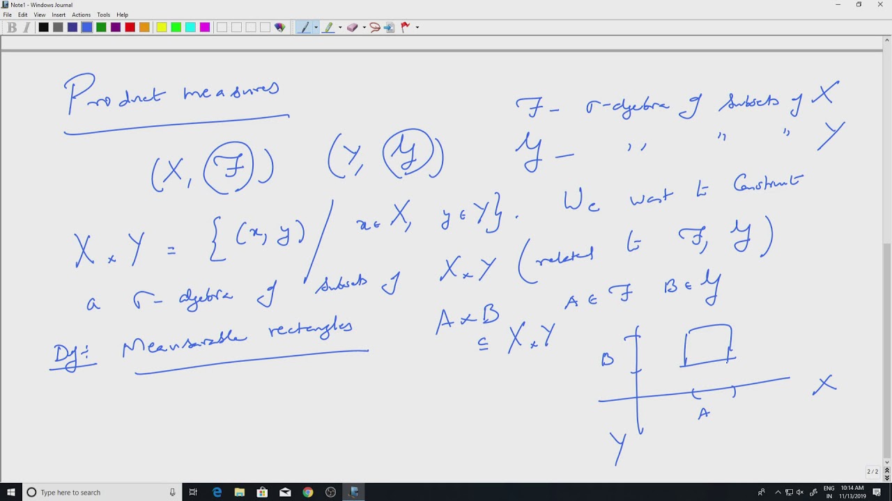 noc20 ma02 lec38 Product sigma algebra