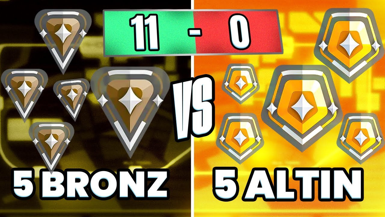 5 GOLD vs 5 BRONZ ama BRONZ'lar 11-0 ÖNDE BAŞLIYOR! | Valorant