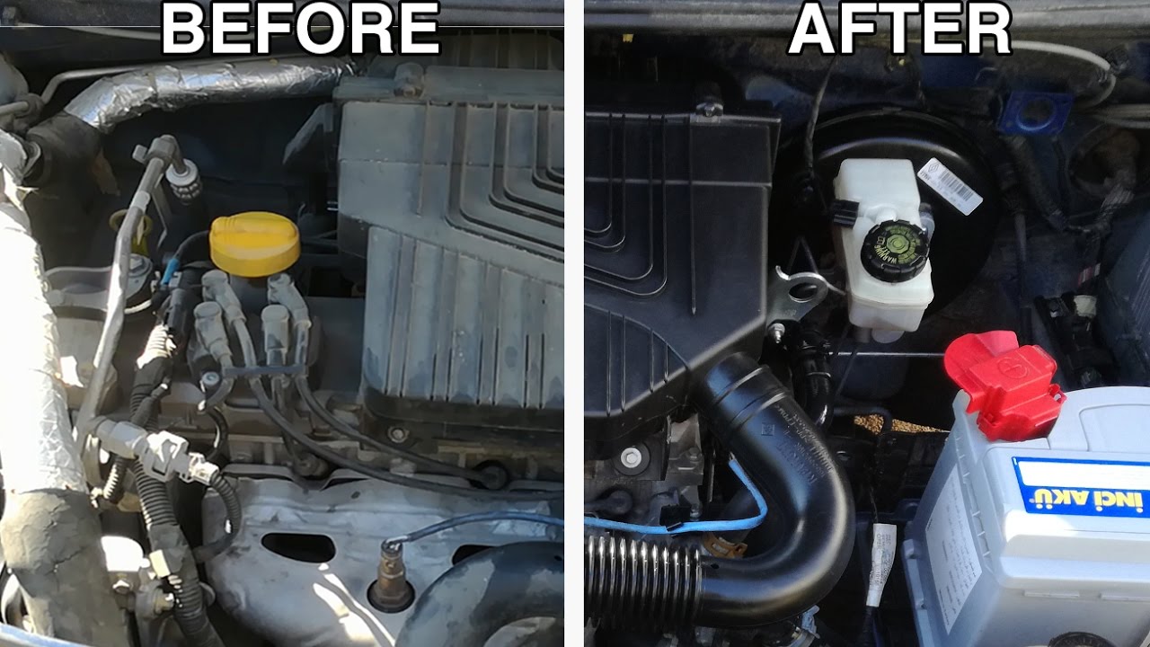 Engine Cleaning & Shining تنظيف و تلميع الموتور بنفسك و النتيجه تحفه رينو لوجان