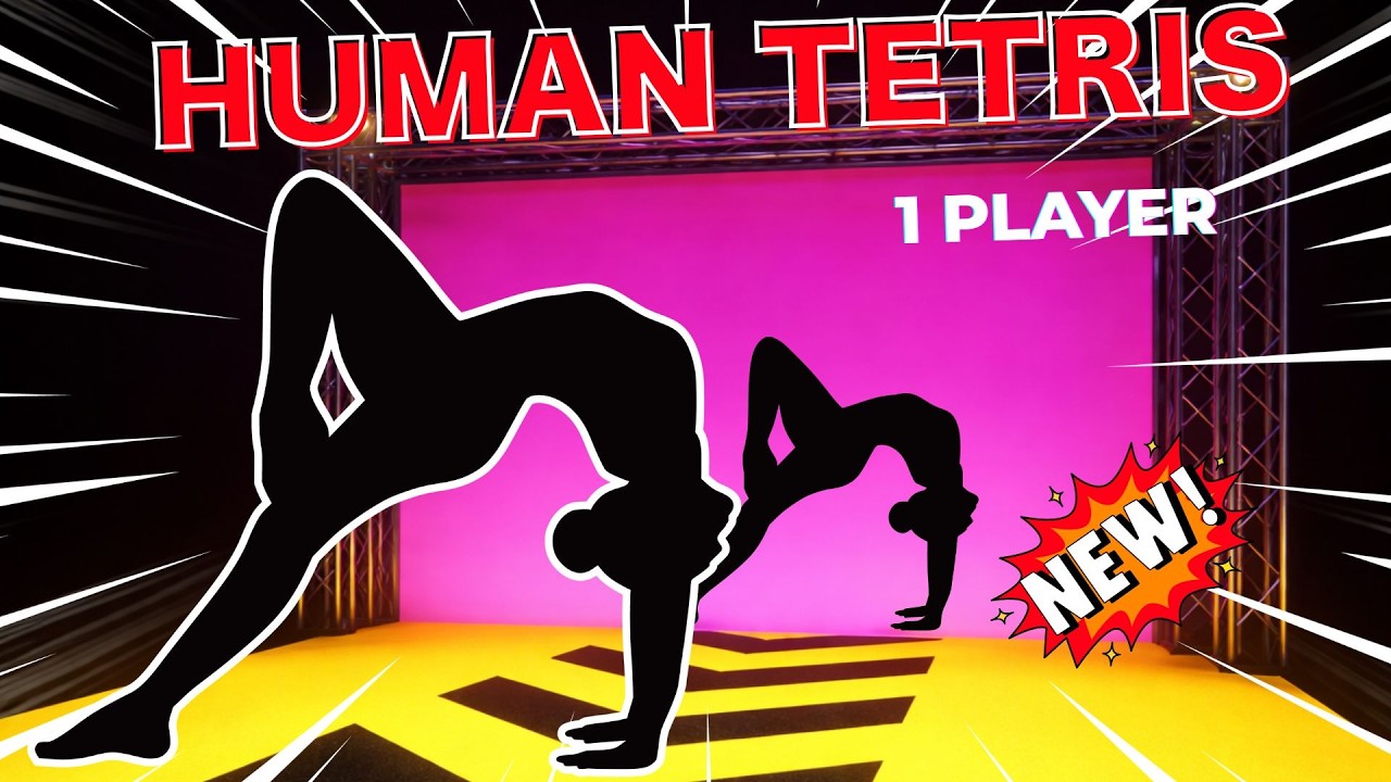 HUMAN TETRIS 1PLAYER | High Quality Immersive Interactive Warm Up | Viral Interactive Game | FULL
