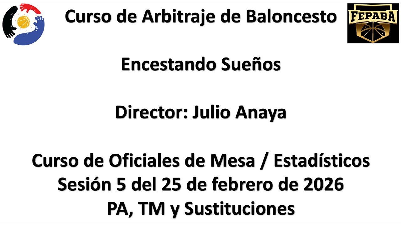 Sesión 5 del 25 de febrero de 2026 - Posesión Alterna, Tiempos Muertos y Sustituciones