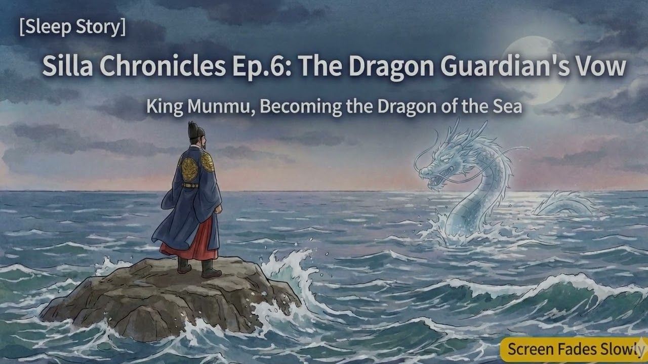 Bedtime Story: Legend of the Underwater Tomb & Ocean Waves (Soft Spoken)