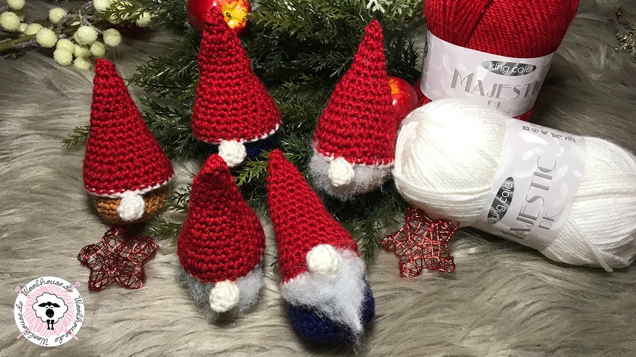 Wichtel häkeln / Häkelanleitung für Weihnachts-Dekoration / Woolhouse.de
