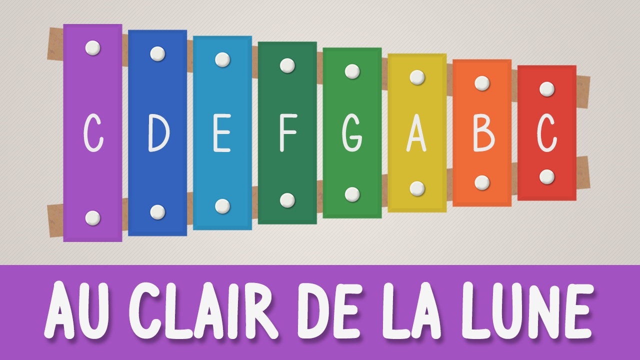 How to play Au Clair de la Lune on a Xylophone - Easy Songs - Tutorial