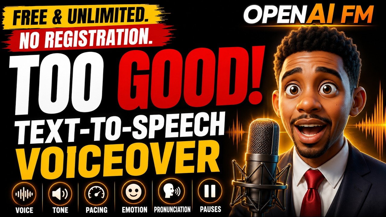 THIS AI VOICEOVER TOOL IS TOO GOOD TO BELIEVE (OpenAI FM for Free Text to Speech Voiceovers)