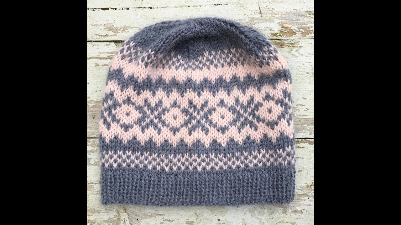 Схема узора Fair Isle (узор для шапки Isla)