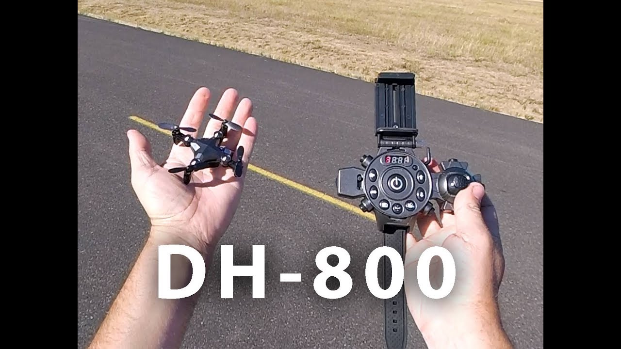 DA HENG DH - 800 Micro Foldable Quadcopter Wrist Watch Design Transmitter Unboxing and Flight Review