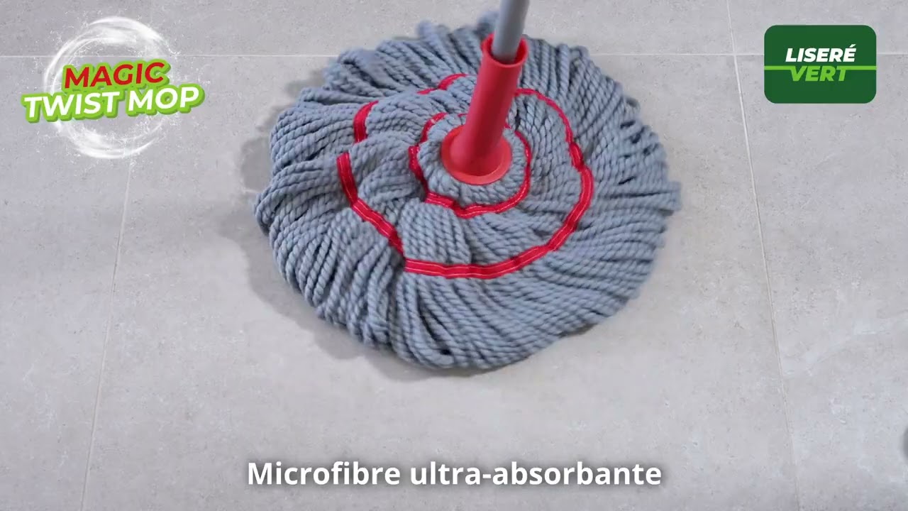 Balai lave sol Magic Twist Mop® - Liseré Vert