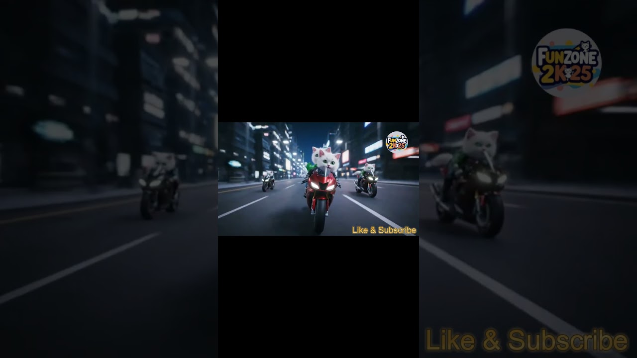 Crazy Cats Biker Racing with Friends...
