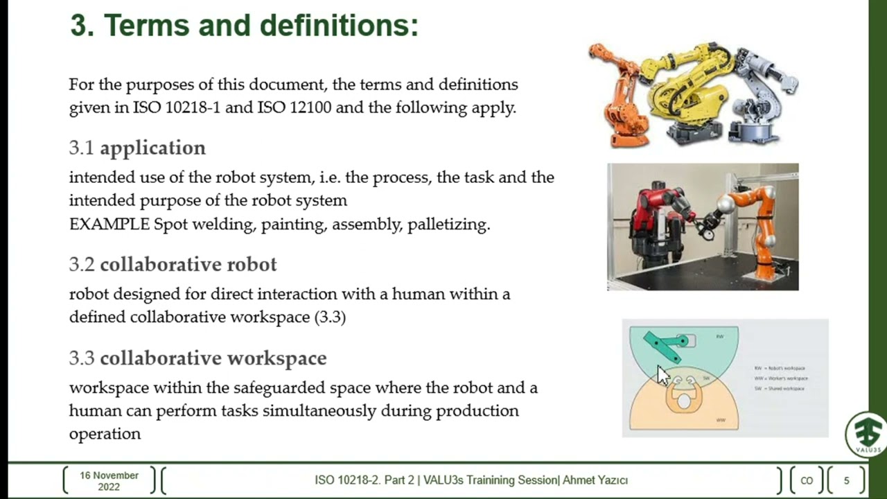 Training Session 9 – ISO 10218-2_2011