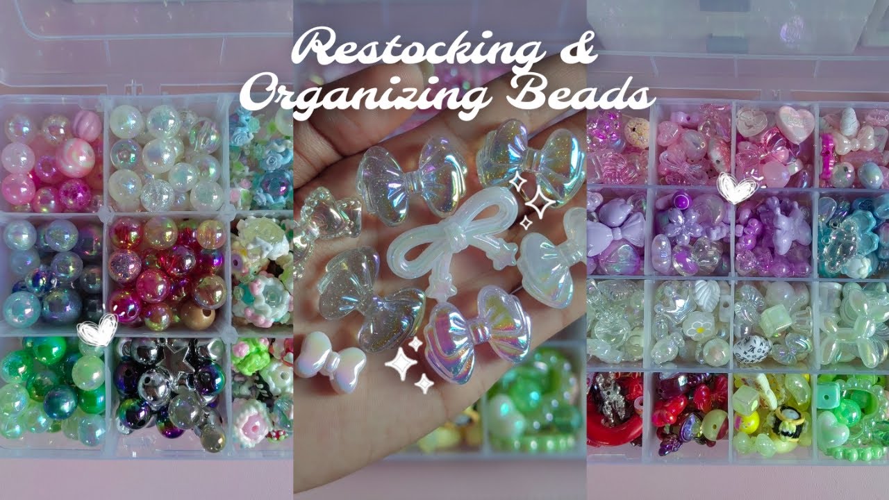 Organizing & Restocking Beads | ASMR Beads Organizing Day ✨