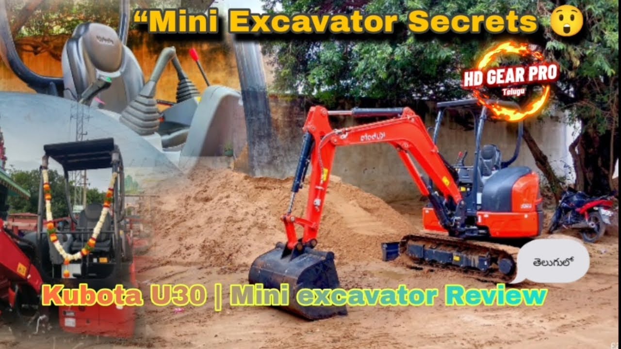  Mini Excavator  Review | Kubota U30  3 Ton Mini Excavator | తెలుగు Review for Operators & Owners