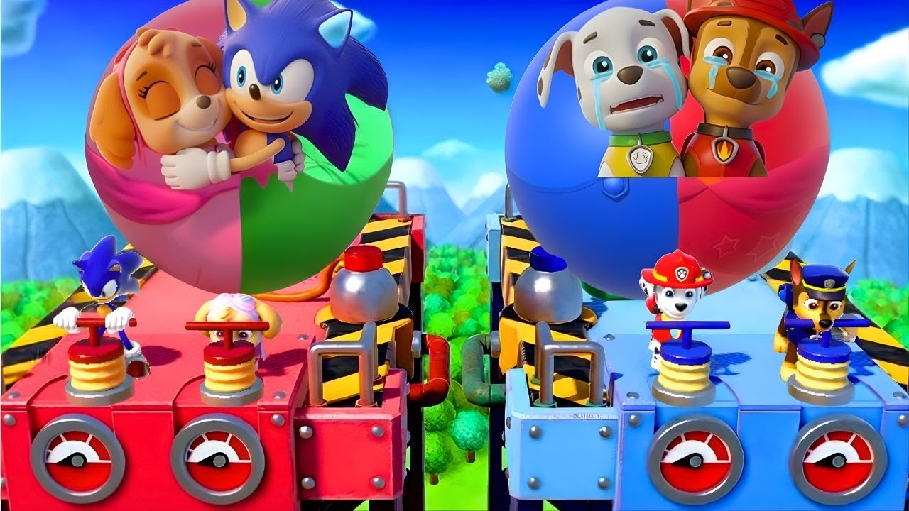マリオパーティ スーパースターズ  ミニゲーム Sonic Vs Skye Vs Marshall Vs Chase  [CPU最強 たつじん ]