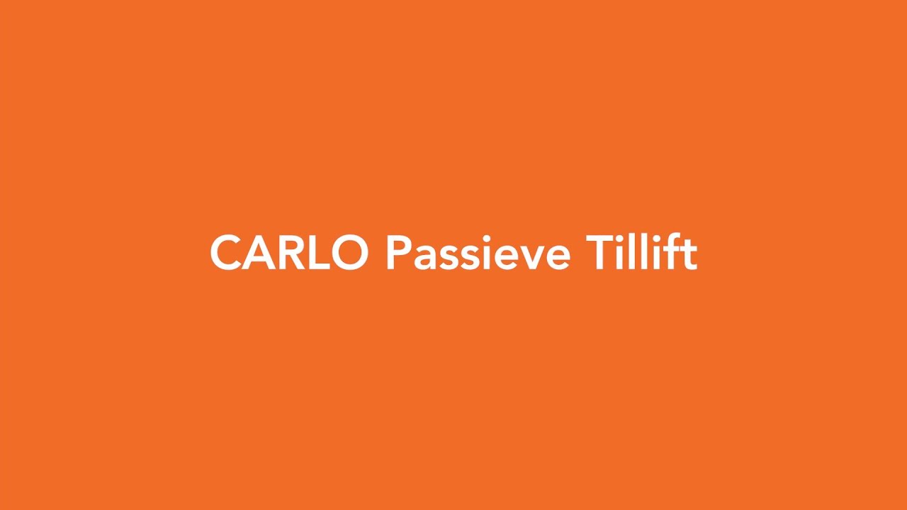 Instructievideo CARLO passieve tillift