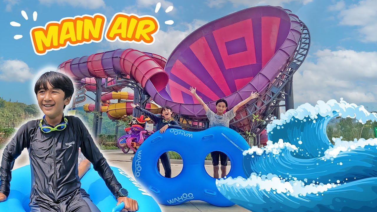 Ziyan dan Dudung Main di Waterpark