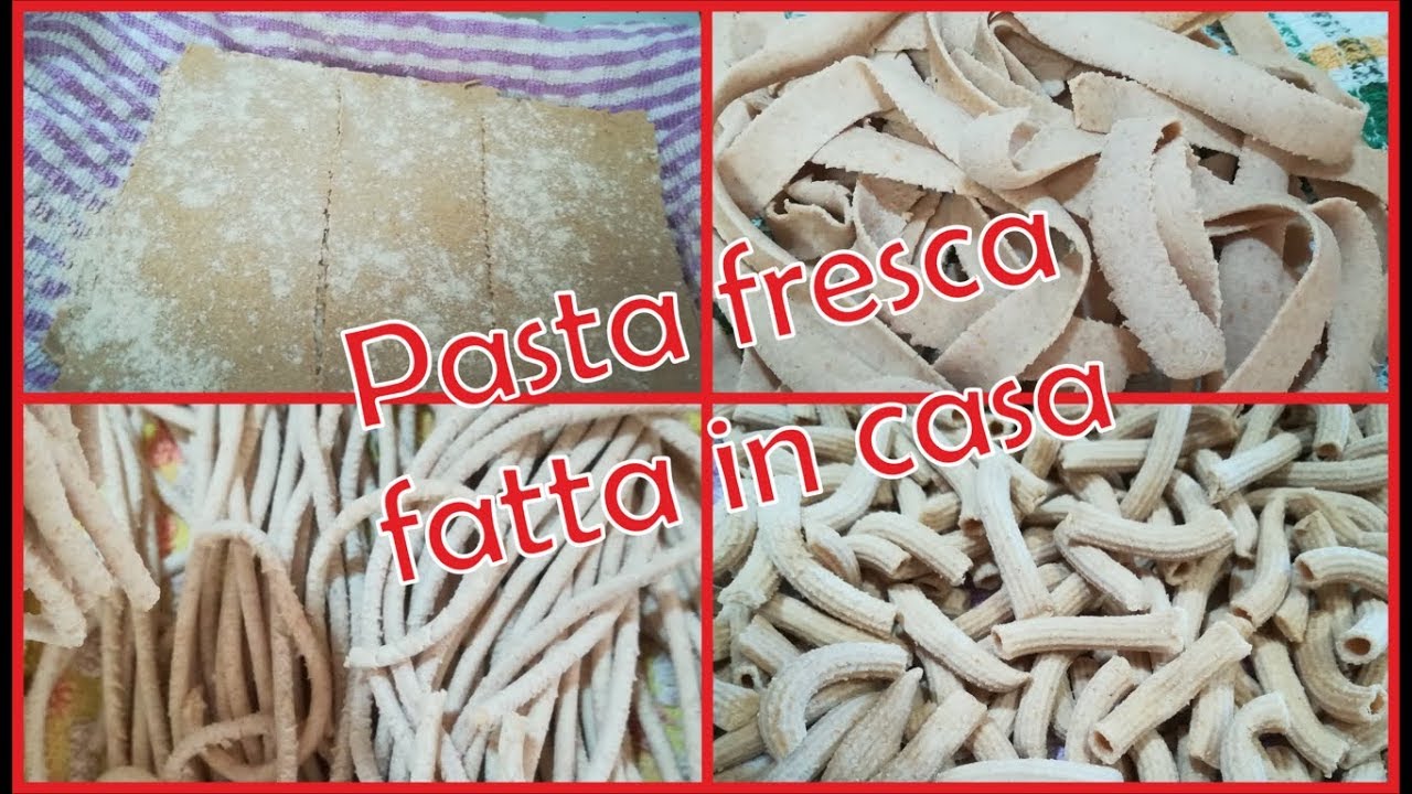 Pasta fresca fatta in casa con farina integrale di Timilia