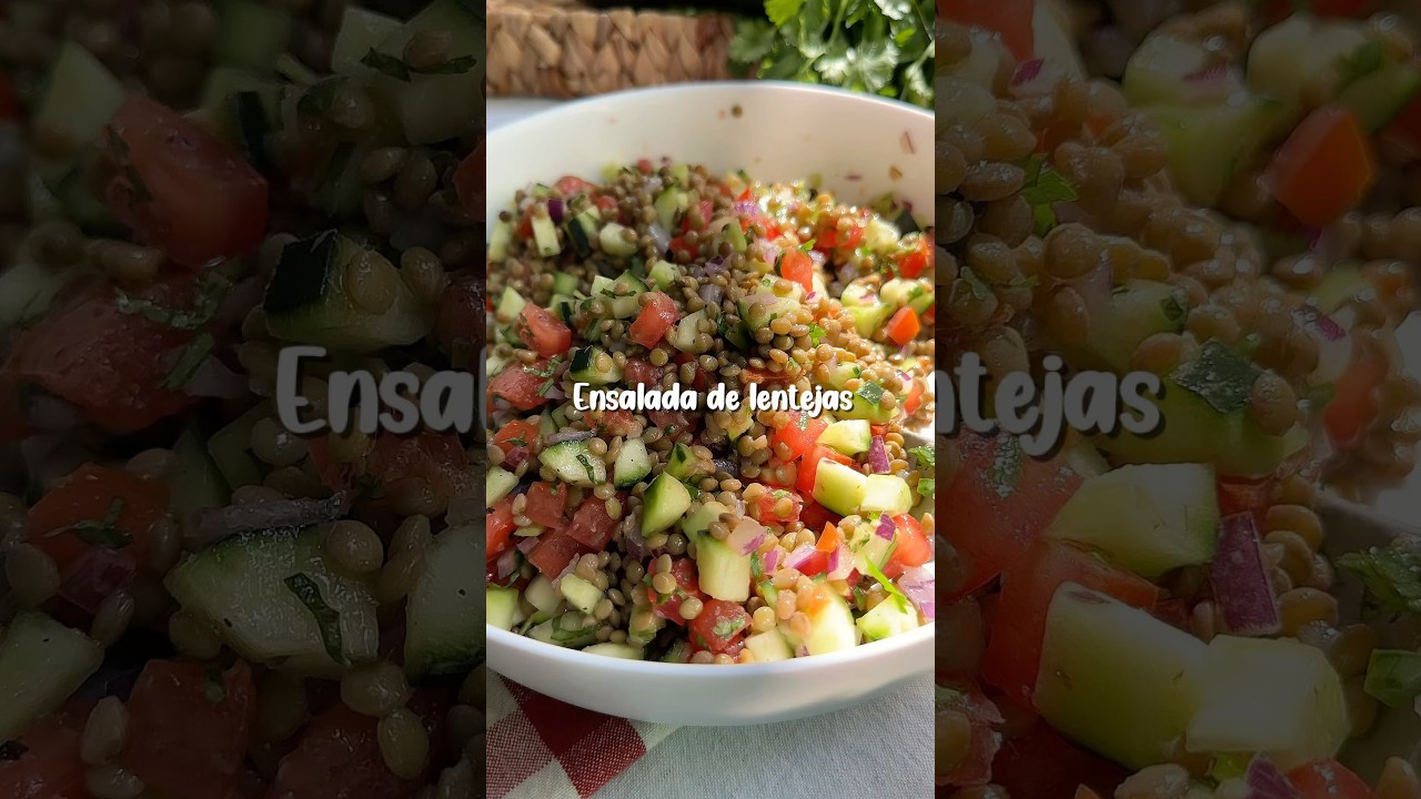 Ensalada de lentejas  #recetas #ensaladas #lentejas #comidasaludable #recetafacil