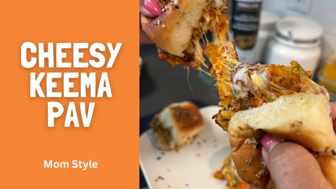 Cheesy Keema Pav- Mom Style