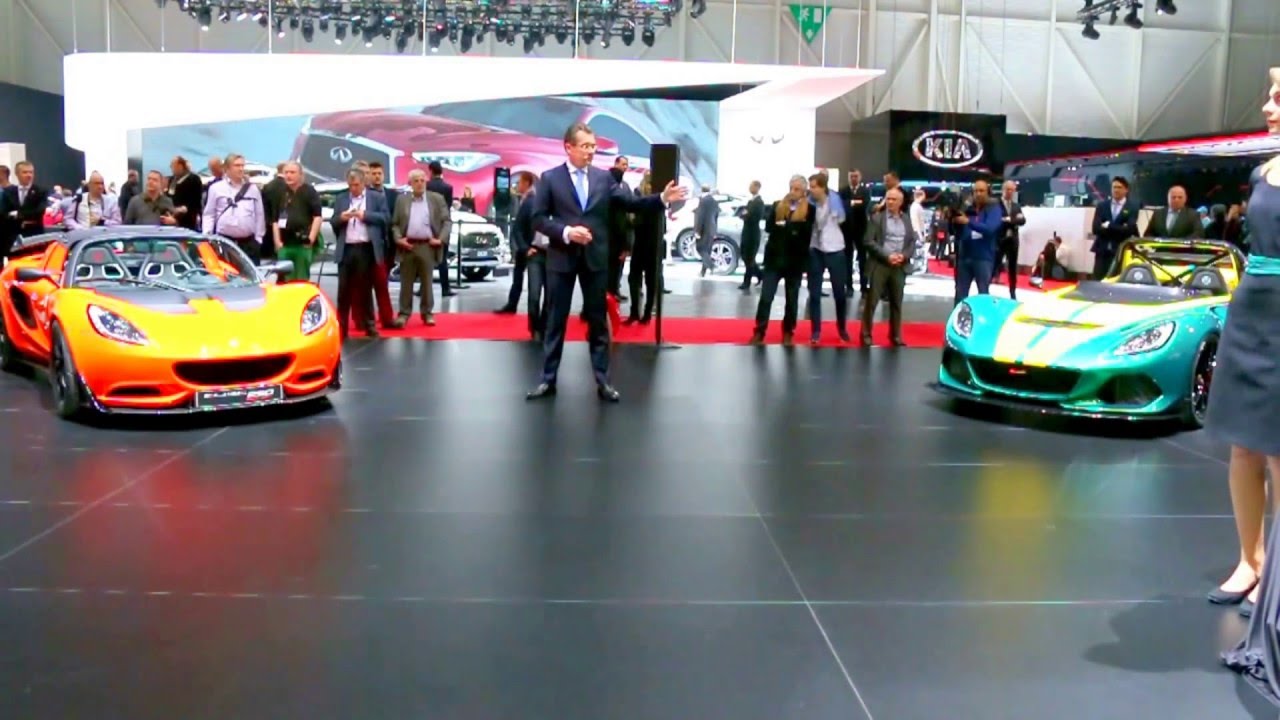 Lotus Press Conference - Geneva 2016. Evora Sport 410 and Exige Sport 350 Roadster Reveal