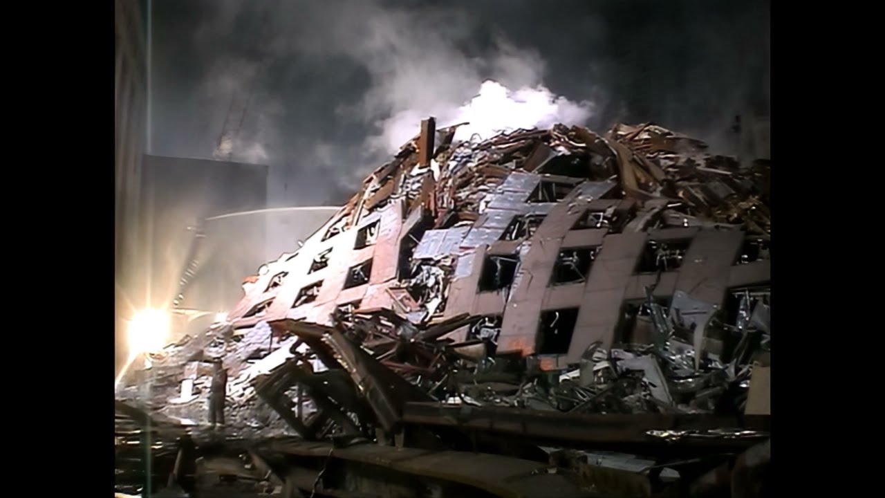 WTC7 Debris Pile - Sept. 2001 - Ftg. shot by Lou Angeli & Amy Steelman-Angeli