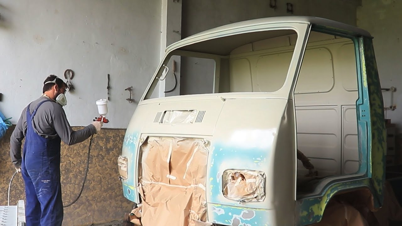 54# PINTAMOS el Camioncito: Imprimación y Quitar Abolladuras 2/3 | Al Son de mi Furgón
