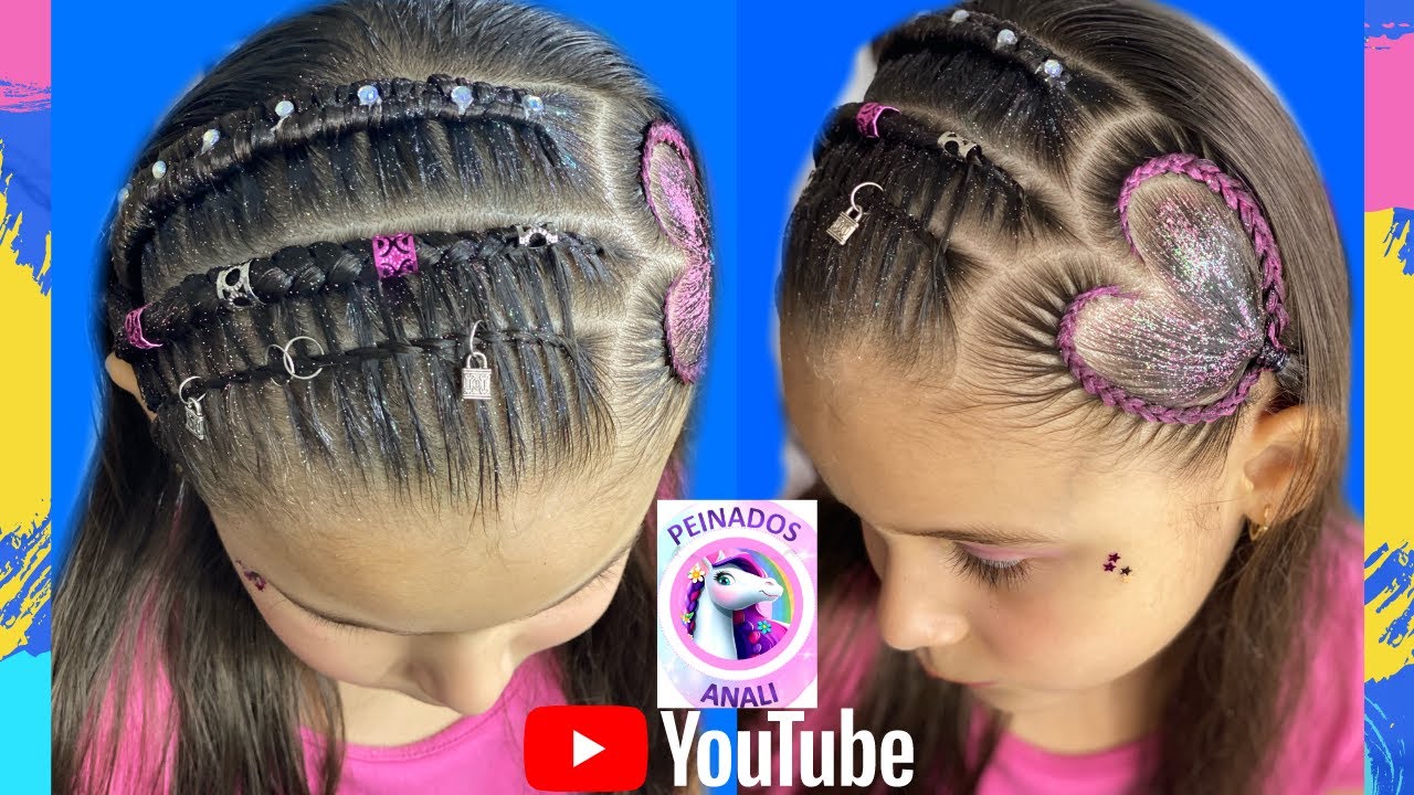 TRENZA CORAZON  / TRENZA HILO CHINO / TRENZA ORUGA / PEINADOS PARA NIÑAS