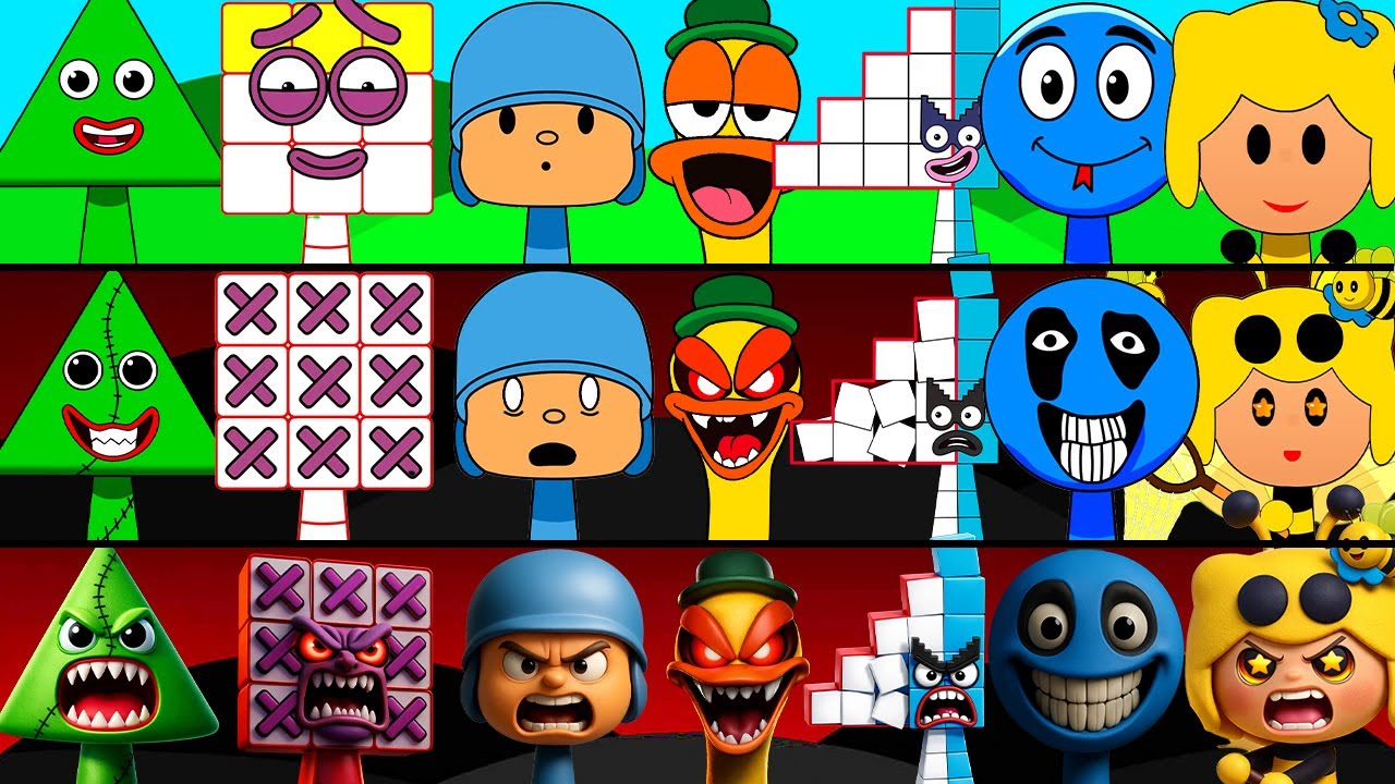 New Incredibox Sprunki OC Phase 1 to Phase 3 Triangle, Thirteen, Pocoyo, Sleepy Bird, A Alphabet, 61