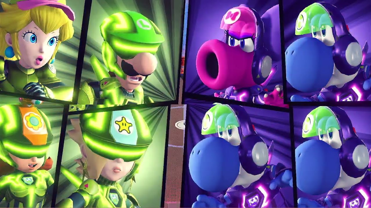 Mario Strikers: Battle League - Luigi Royals vs Birdo Eggs - Desert Ruin