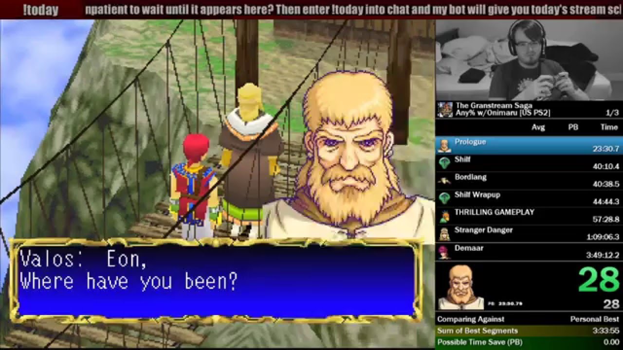 The Granstream Saga Any% commentated speedrun in 3h45m48s