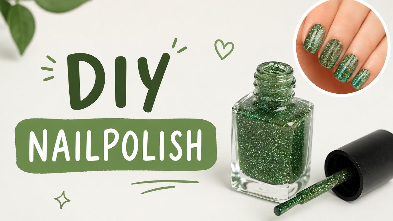 घर पर Professional Nail Polish बनाने का सबसे आसान तरीका// सिर्फ 2 मिनट में बनाए Glitter Nail Paint 😍