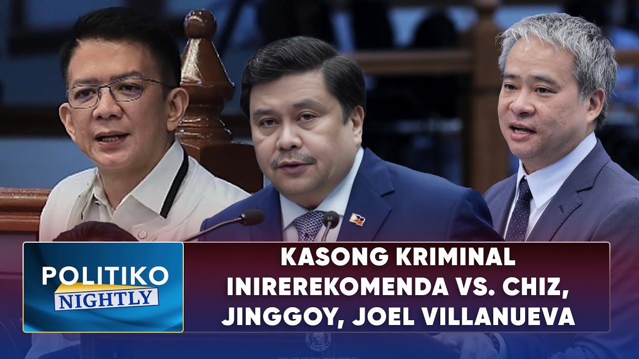 Kasong kriminal inirerekomenda vs. Chiz, Jinggoy, Joel Villanueva