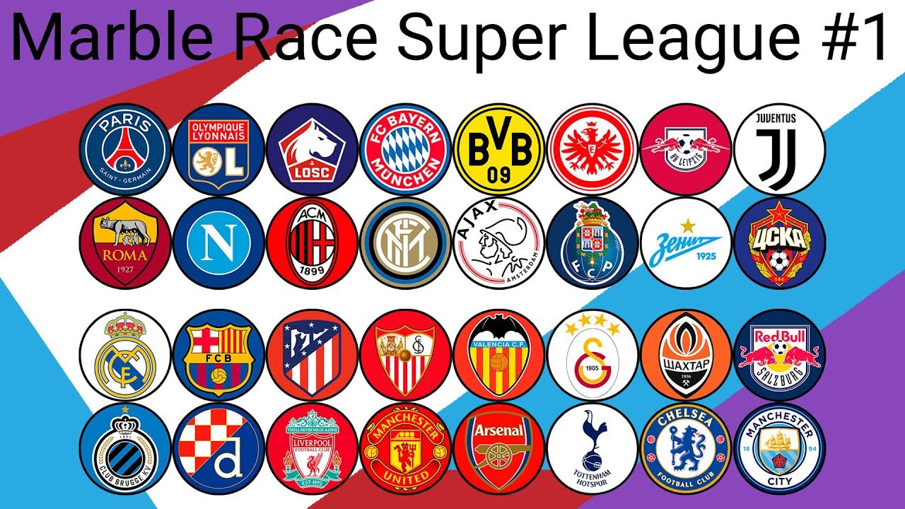 Marble Race Football Clubs Super League 2019 #1