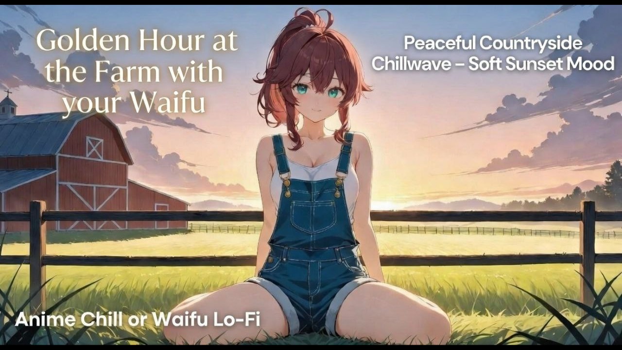 Golden Hour at the Farm with your Waifu | Peaceful Countryside Chillwave – Soft Sunset Mood
