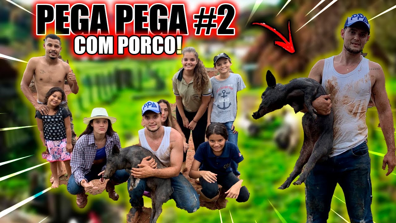 PEGA PEGA na ROÇA # 2 com o PORCO
