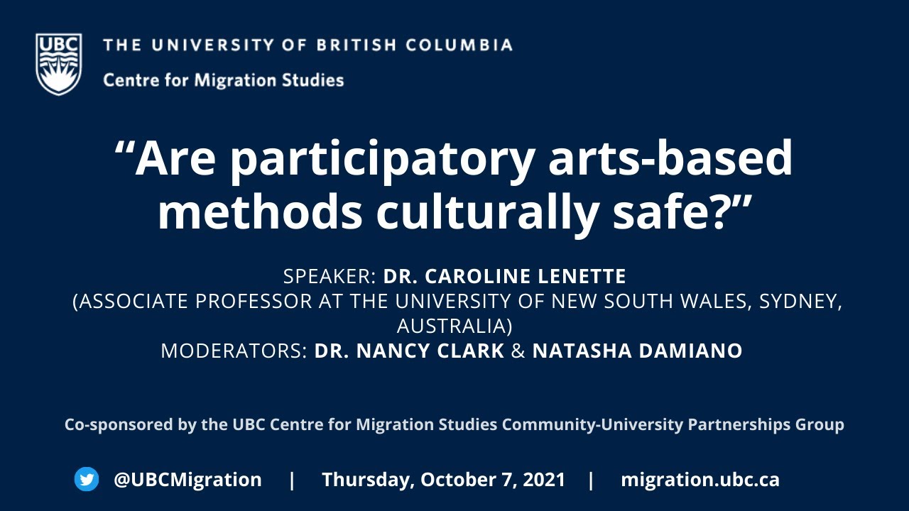 Dr. Caroline Lenette: &ldquo;Are participatory arts-based methods culturally safe?&rdquo;