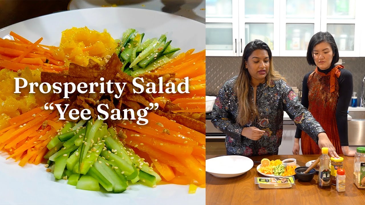 Learn how to make YEE SANG (PROSPERITY SALAD TOSSING) | Toss Yee Sang for good luck CHINESE NEW YEAR