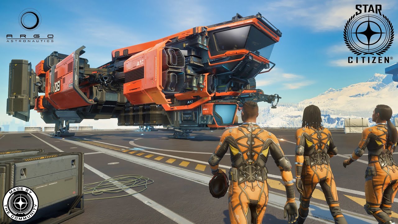 Star Citizen 3.11.1 [4K] Gameplay Ship Guide, Argo Mole, Mining at maximum Power | English