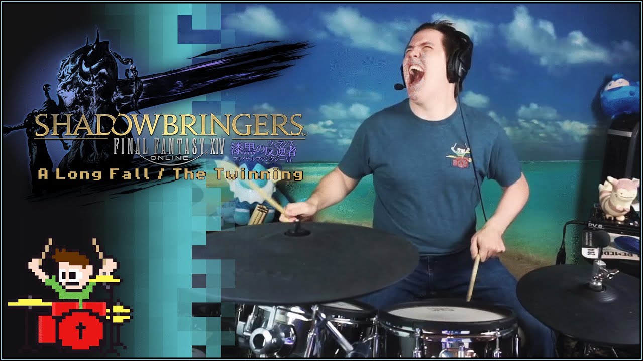 FFXIV - A Long Fall / The Twinning On Drums!