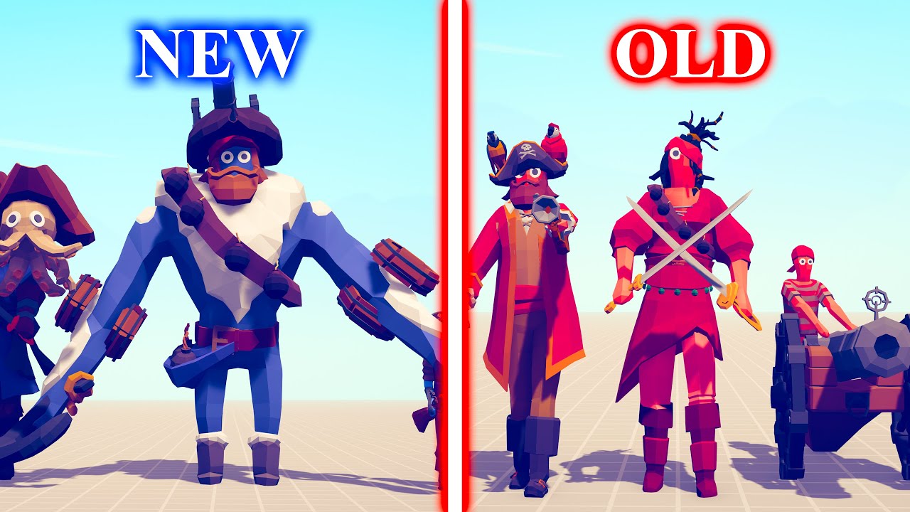 NEW PIRATE Team vs OLD PIRATE Team - Totally Accurate Battle Simulator TABS
